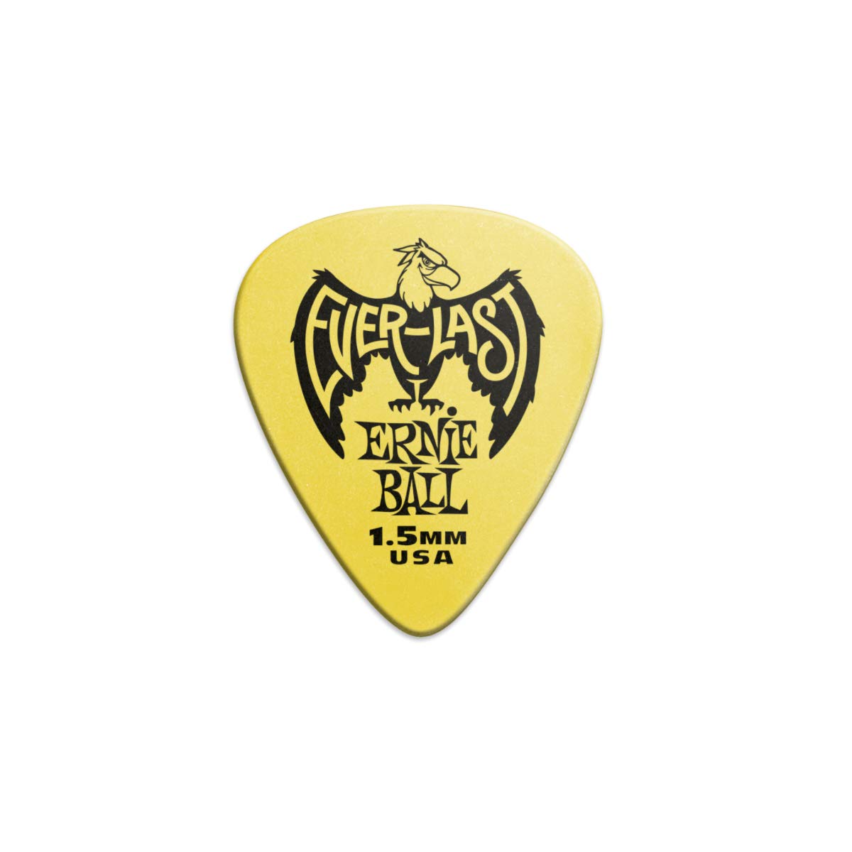 Ernie Ball Everlast Guitar Picks, Yellow 15Mm, 12-Pack (P09195)